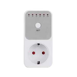 h2booster waterstoftherapie A white plug with a red light on it, designed for Countdown timer booster.