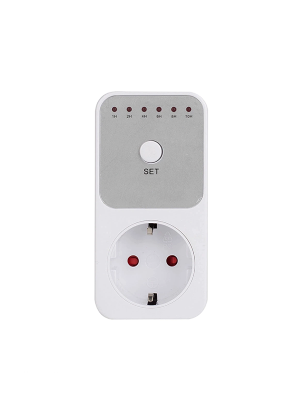 h2booster waterstoftherapie A white plug with a red light on it, designed for Countdown timer booster.